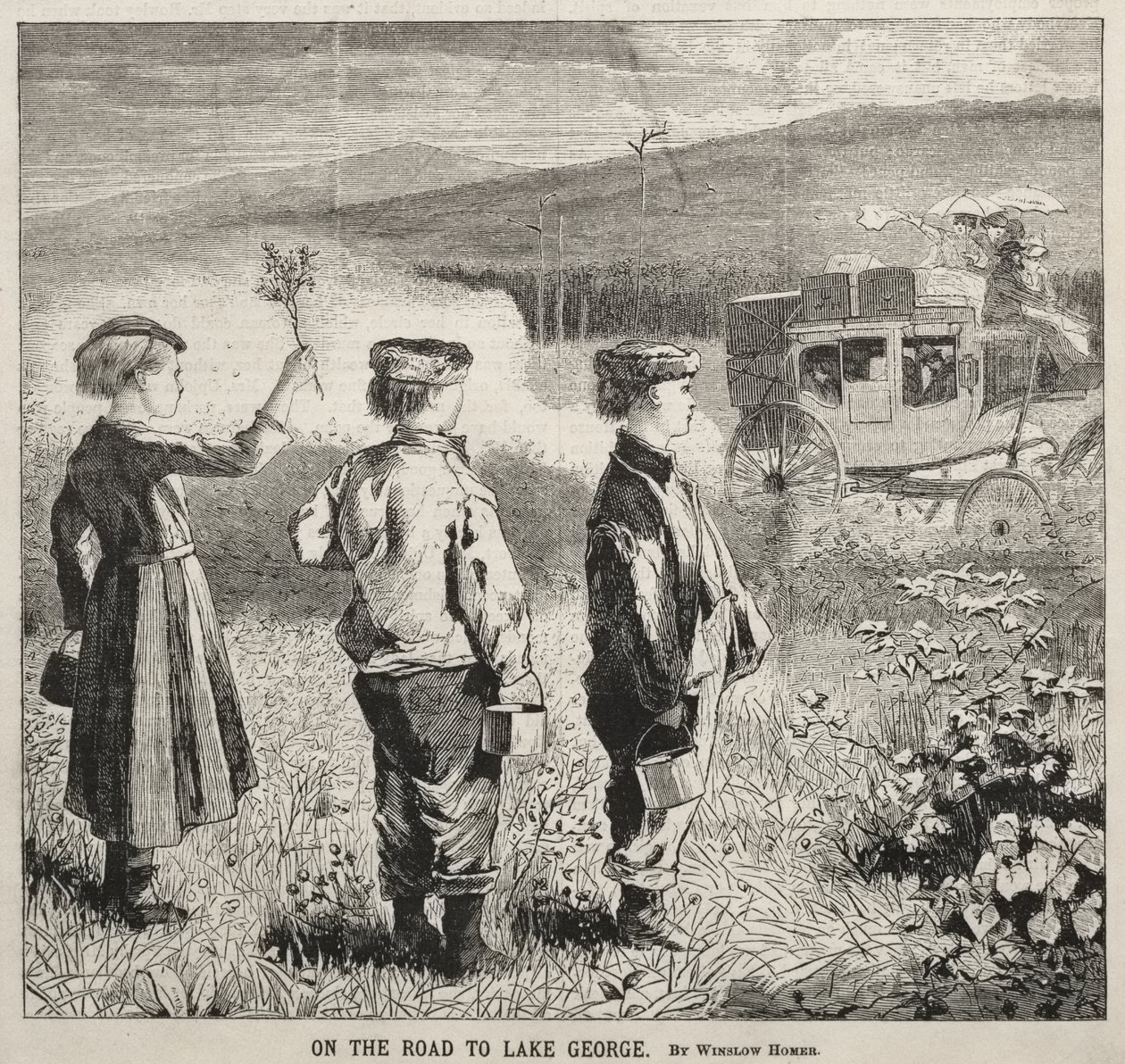 W drodze nad jezioro George autorstwa Winslow Homer