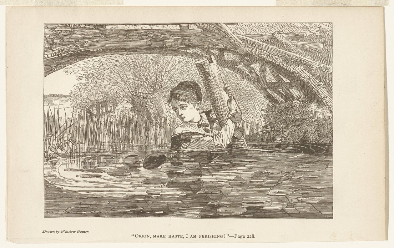 Orrinie, pospiesz się, ginę autorstwa Winslow Homer