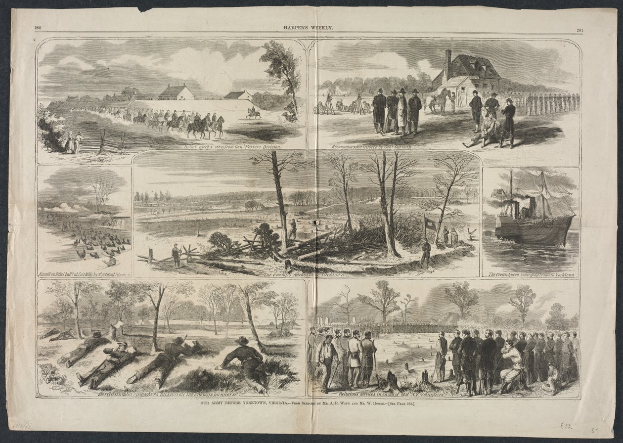 Nasza armia przed Yorktown, Virginia, 1862. autorstwa Winslow Homer