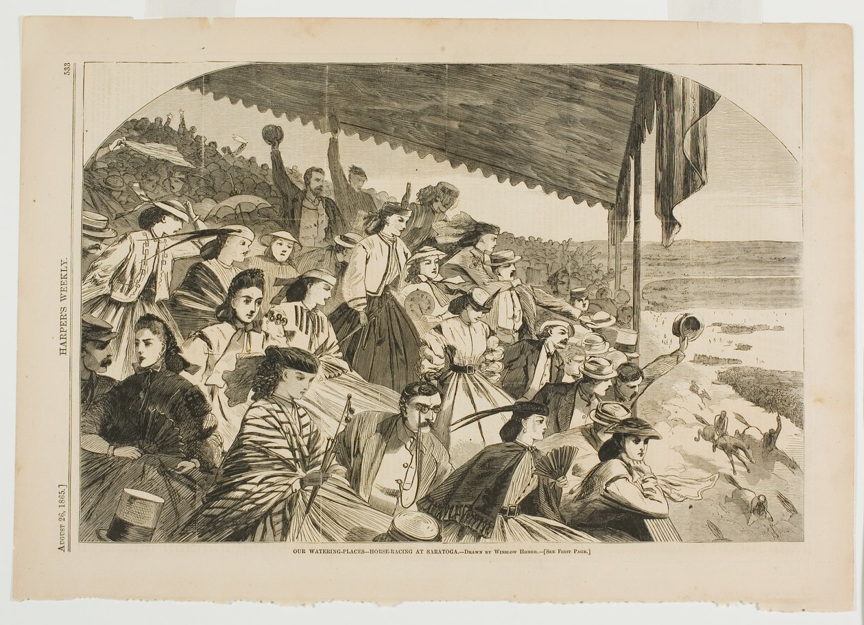 Nasze wodopoje - wyścigi konne w Saratodze autorstwa Winslow Homer