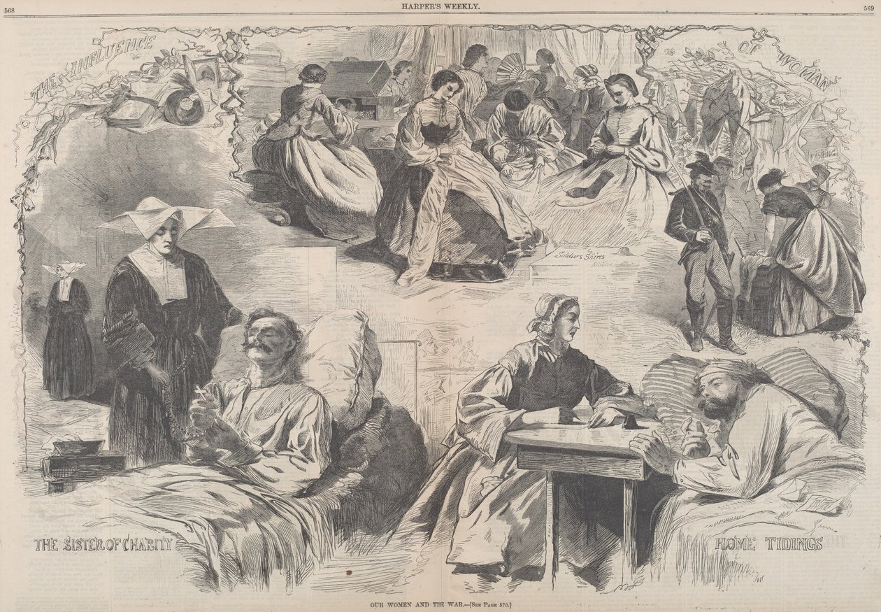 Nasze kobiety i wojna, opublikowana w 1862 r. autorstwa Winslow Homer