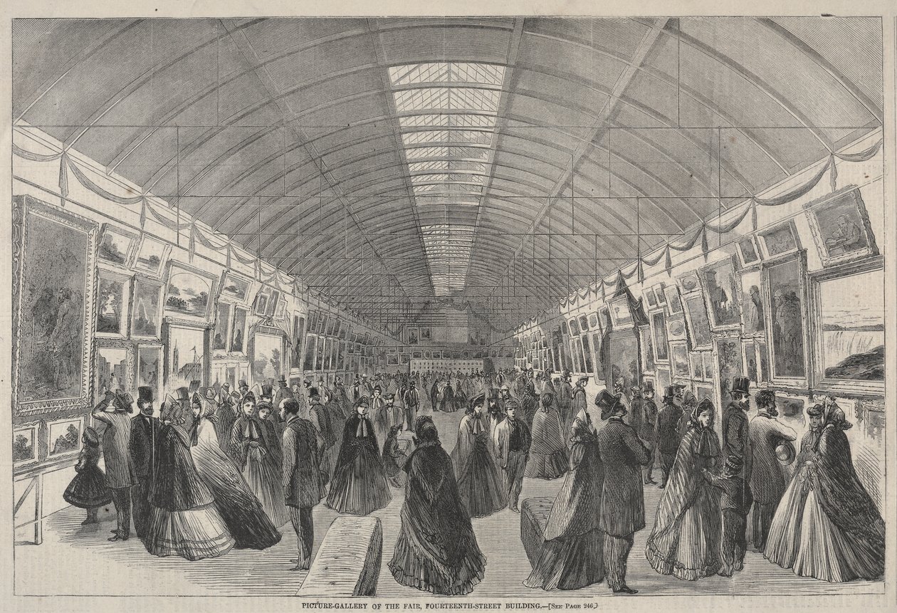 Galeria zdjęć z targów, budynek przy Czternastej Ulicy autorstwa Winslow Homer