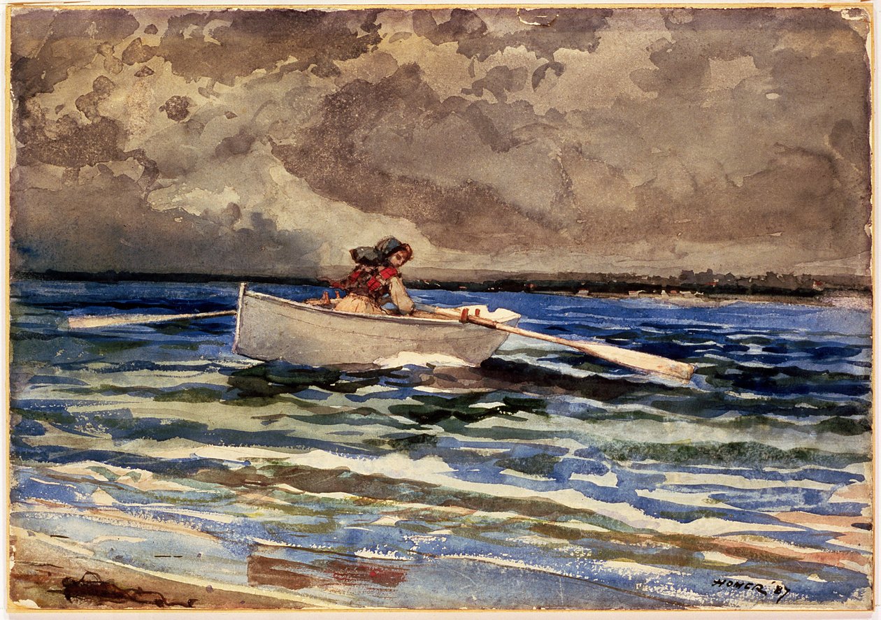 Wioślarstwo na szyi Prouta, 1887 autorstwa Winslow Homer