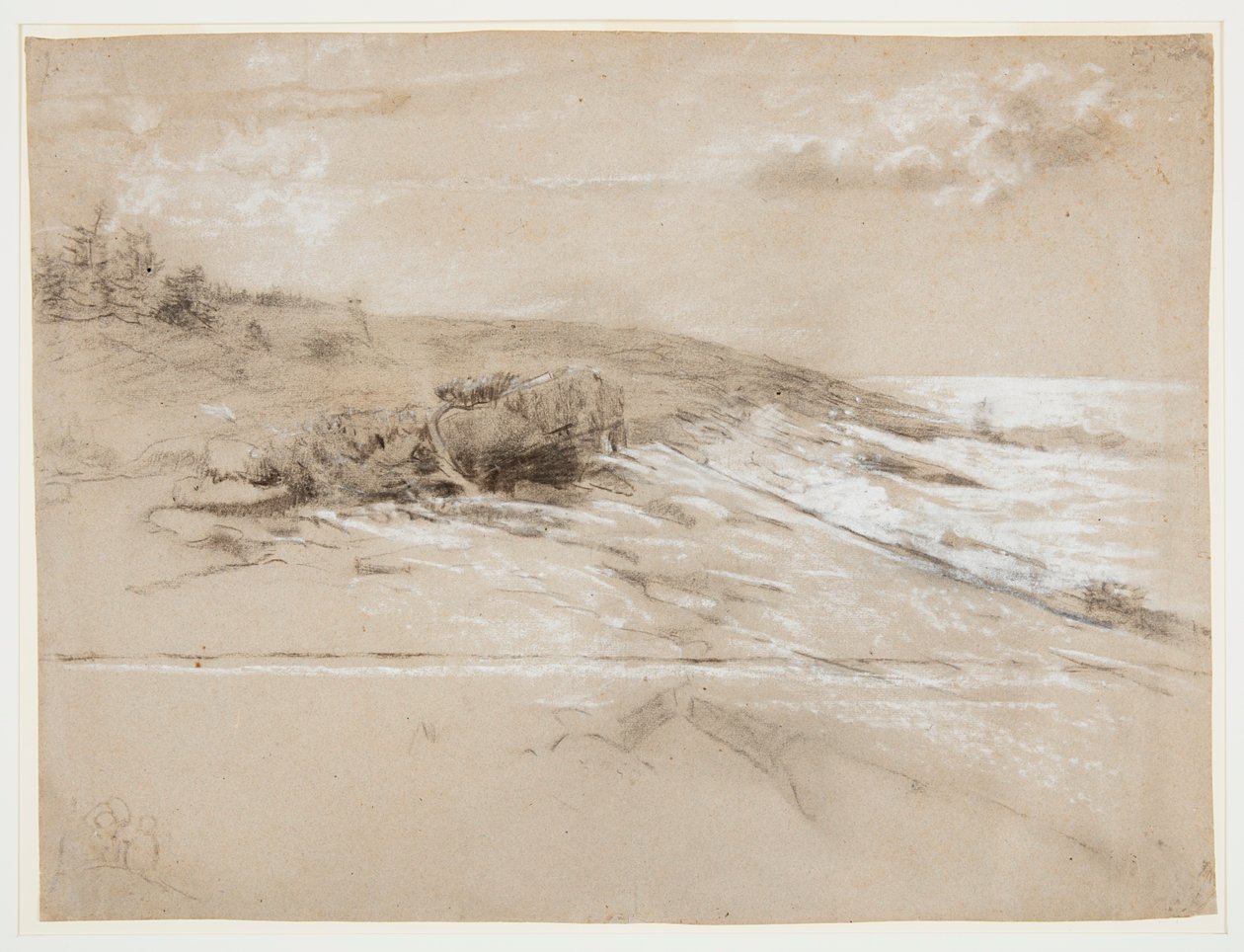 Wybrzeże z sosnami peelingowymi, szyja Prouta, punkt wschodni autorstwa Winslow Homer