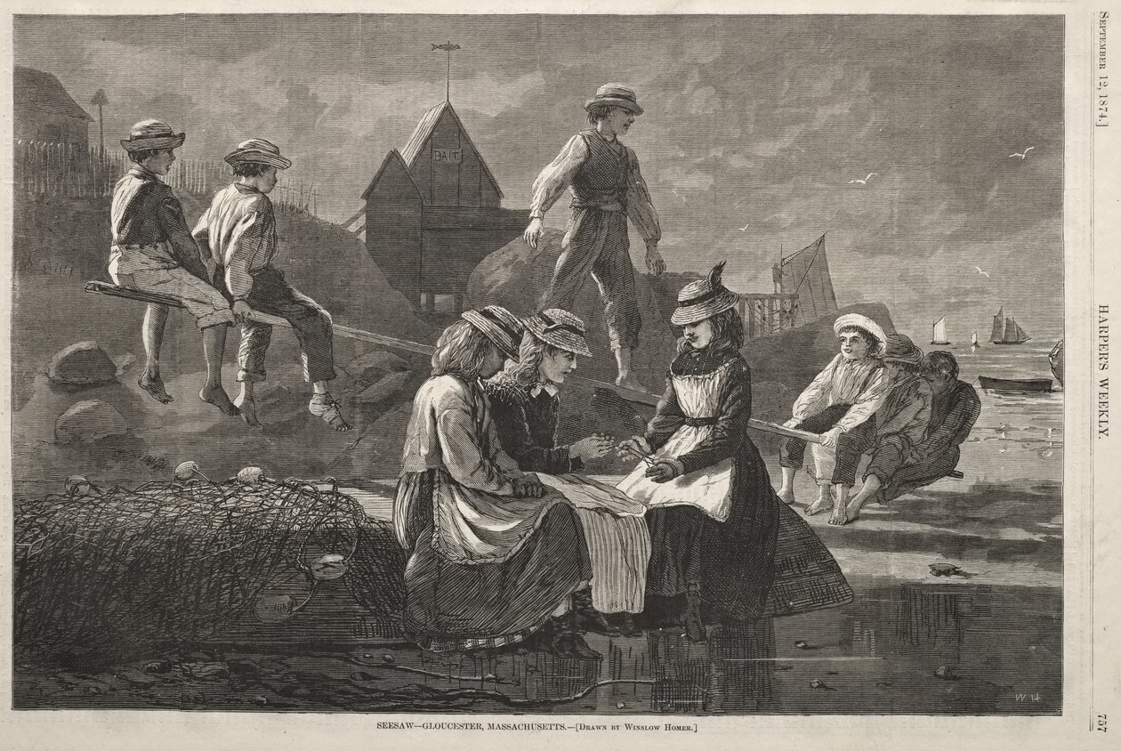 See Saw – Gloucester, Massachusetts autorstwa Winslow Homer