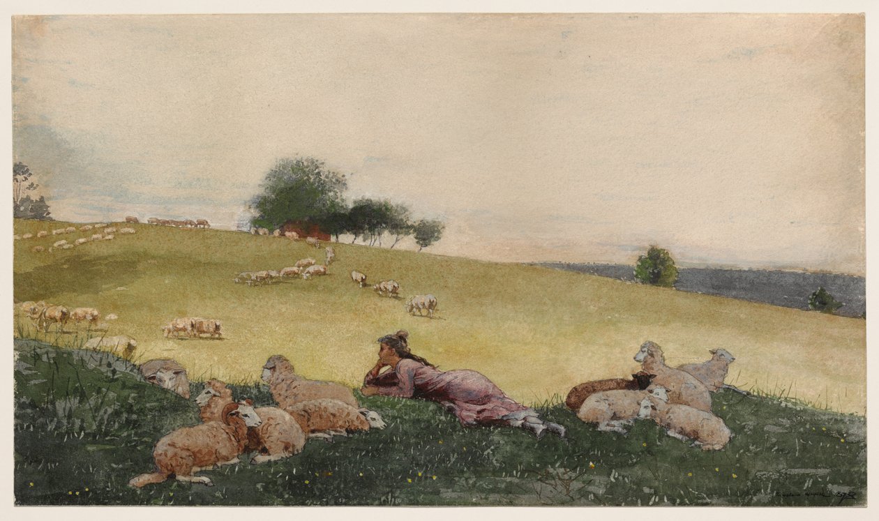 Pasterka z farmy Houghton autorstwa Winslow Homer