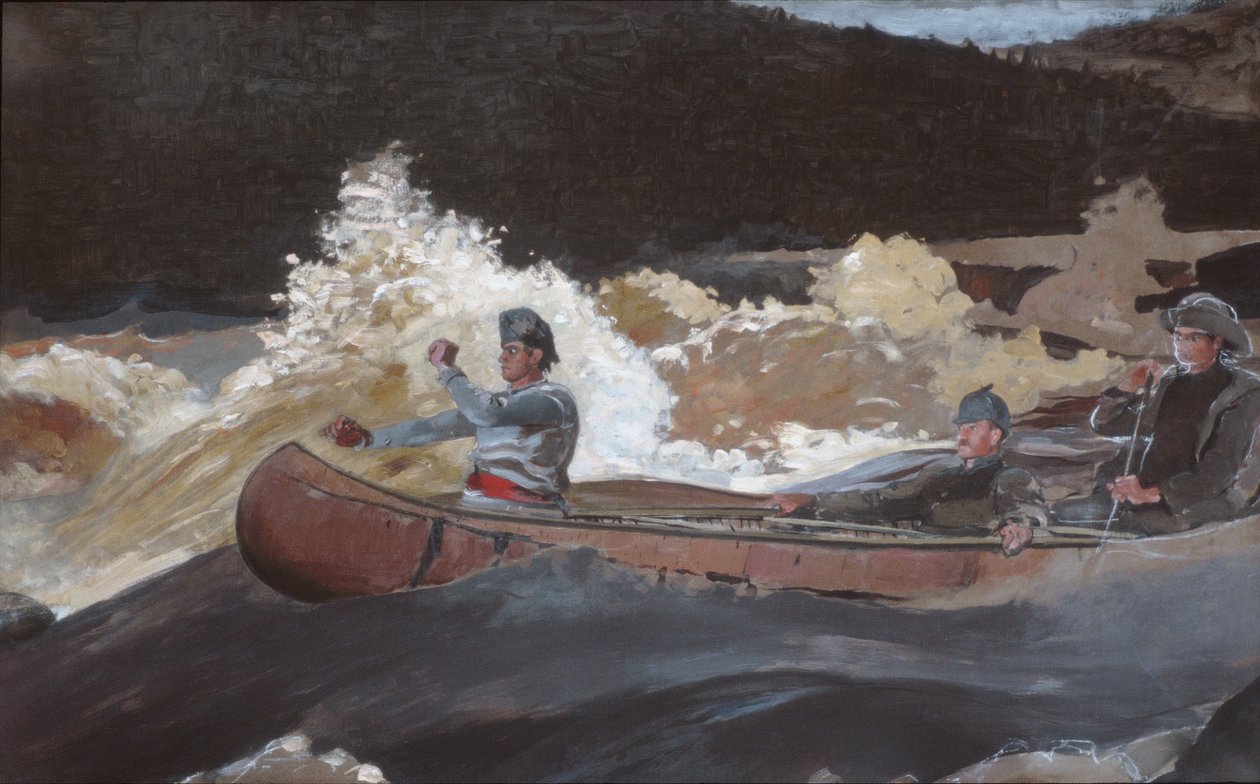 Strzelanie do bystrza, rzeka Saguenay autorstwa Winslow Homer