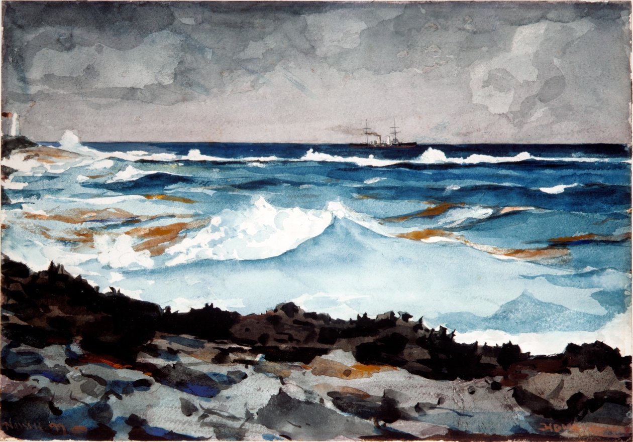 Shore and Surf, Nassau autorstwa Winslow Homer