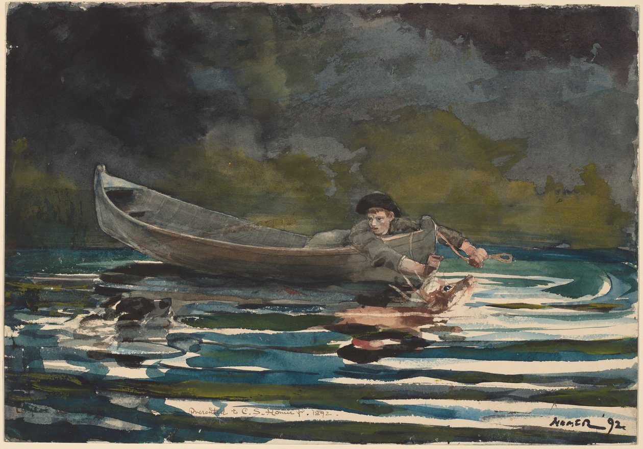 Szkic do „Ogara i myśliwego” autorstwa Winslow Homer