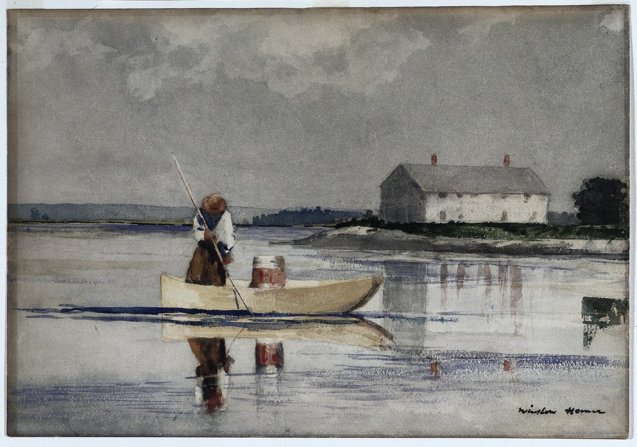 Spearing Eels, koniec XIX wieku. autorstwa Winslow Homer
