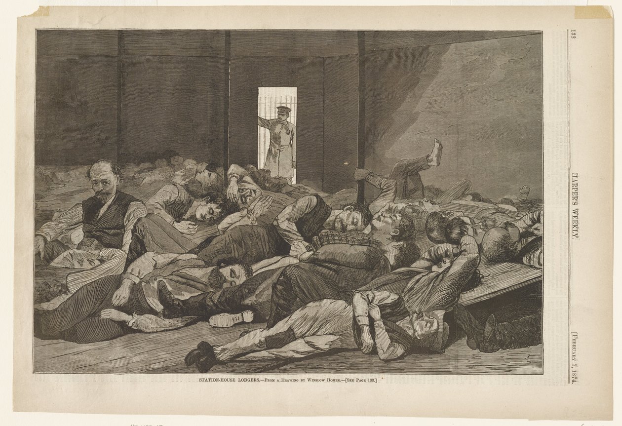 Lokatorzy w budynku stacji autorstwa Winslow Homer