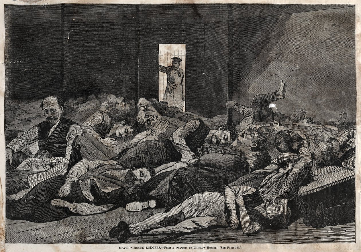 Lokatorzy dworcowi, 1874 r. autorstwa Winslow Homer