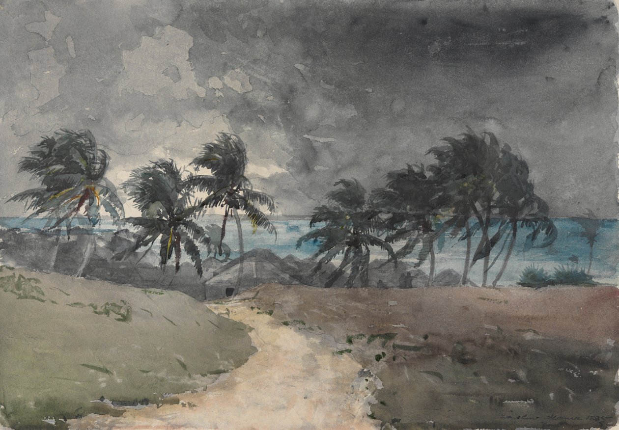 Burza, Bahamy autorstwa Winslow Homer