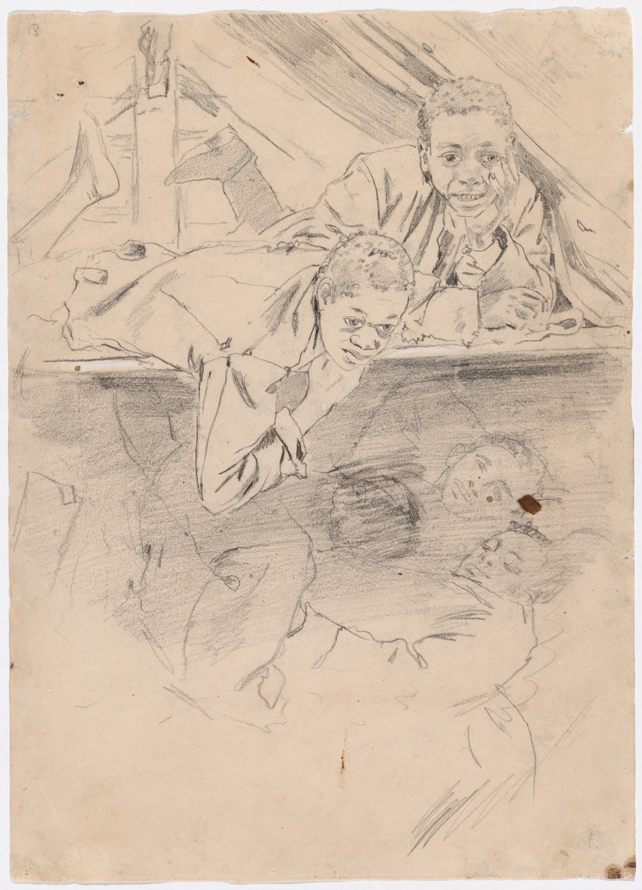 Studium do "Butów wojskowych" [verso] autorstwa Winslow Homer