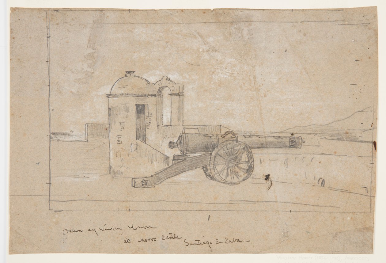 Studium dla „Szperacz, wejście do portu, Santiago de Cuba” autorstwa Winslow Homer