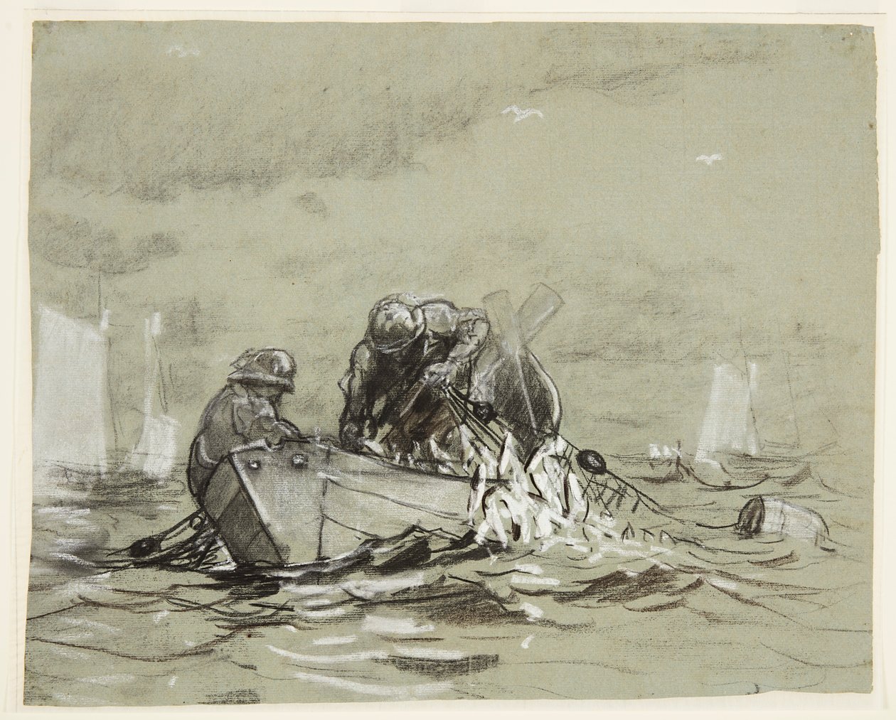 Studium dla „Sieć śledziowa” autorstwa Winslow Homer