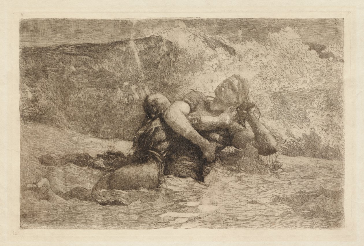 Studium do Podwodnego prądu autorstwa Winslow Homer
