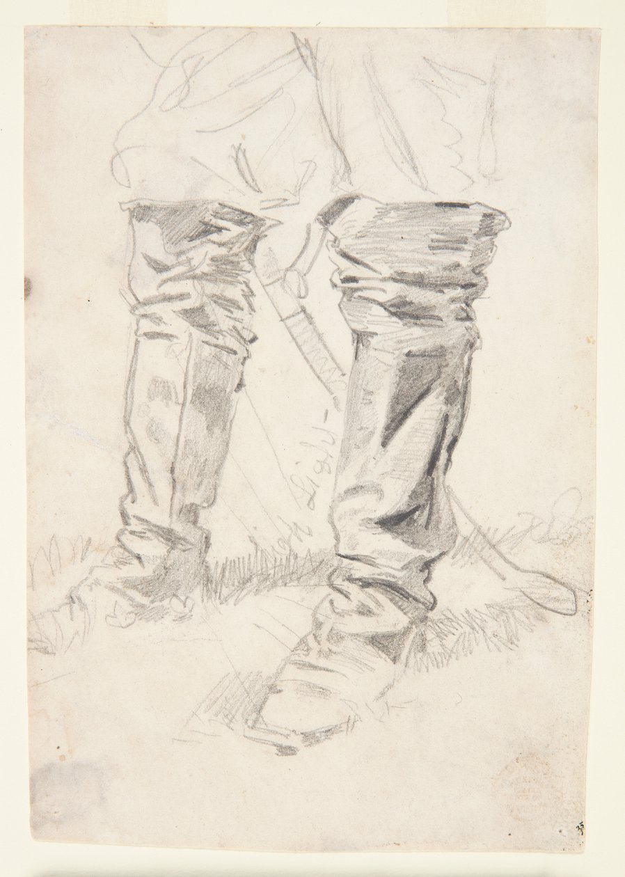 Studium butów oficera kawalerii autorstwa Winslow Homer