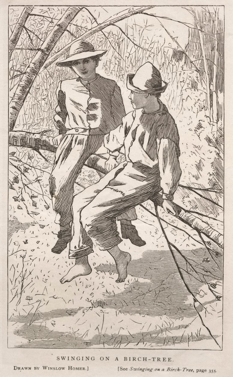 Huśtanie się na brzozie autorstwa Winslow Homer