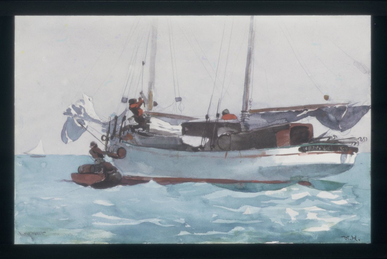 Zaopatrzenie na deszcz (szkuner o nazwie „Newport”, K. W.) autorstwa Winslow Homer