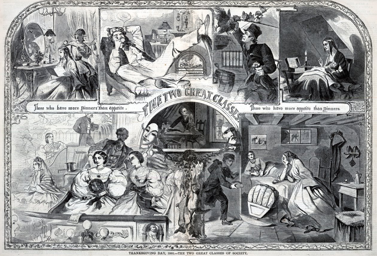 Święto Dziękczynienia, 1860 r., Dwie wielkie klasy społeczne, z Harper