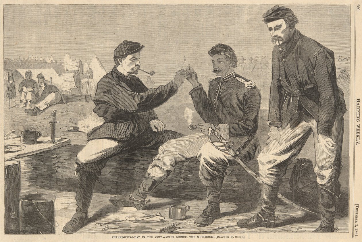 Święto Dziękczynienia w wojsku autorstwa Winslow Homer