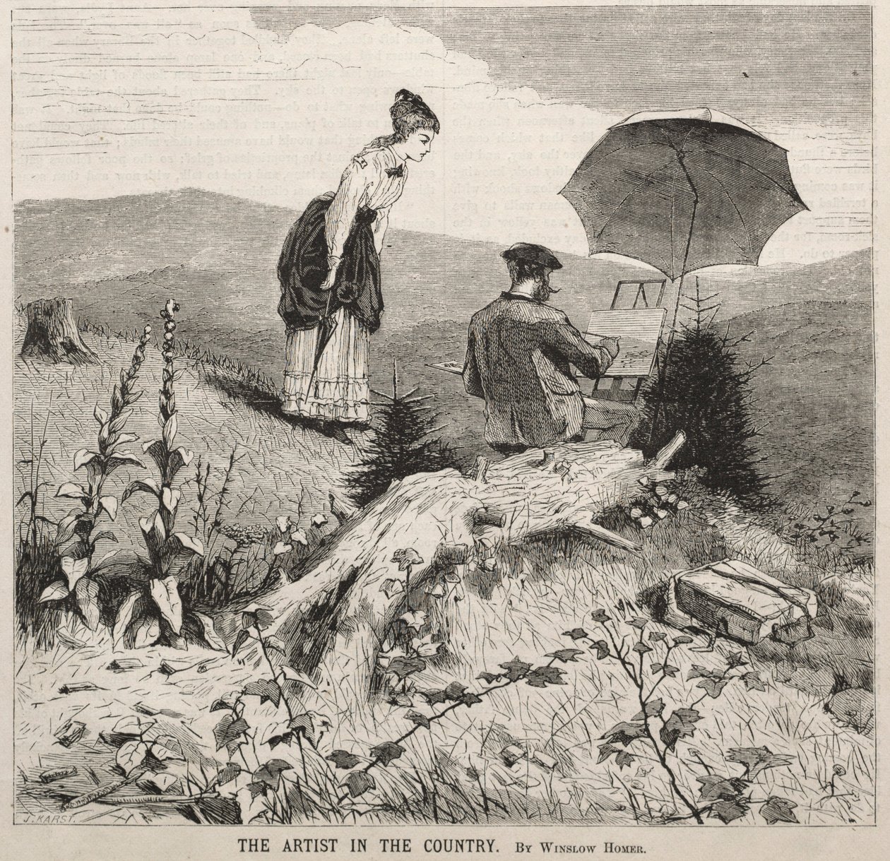 Artysta na wsi, 1869. autorstwa Winslow Homer
