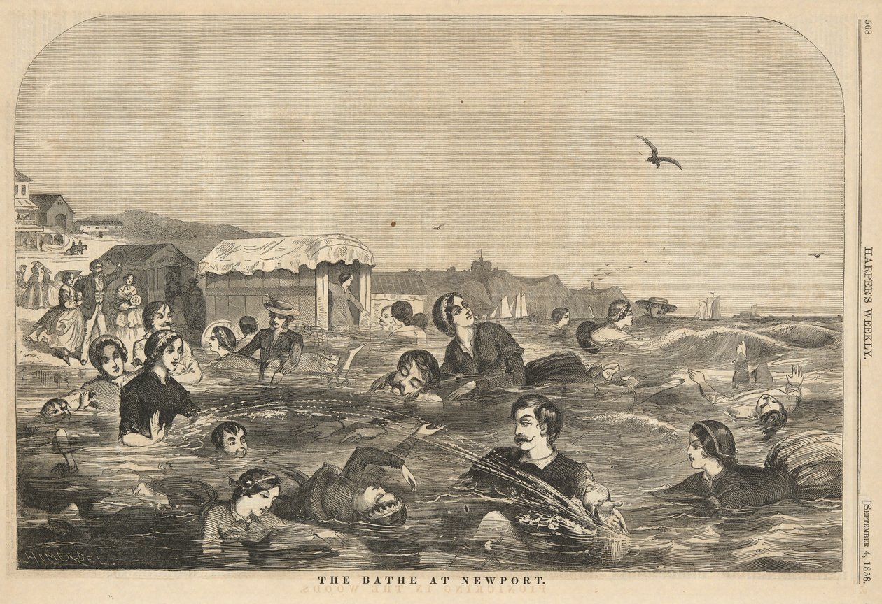 Kąpiel w Newport, z Harper autorstwa Winslow Homer