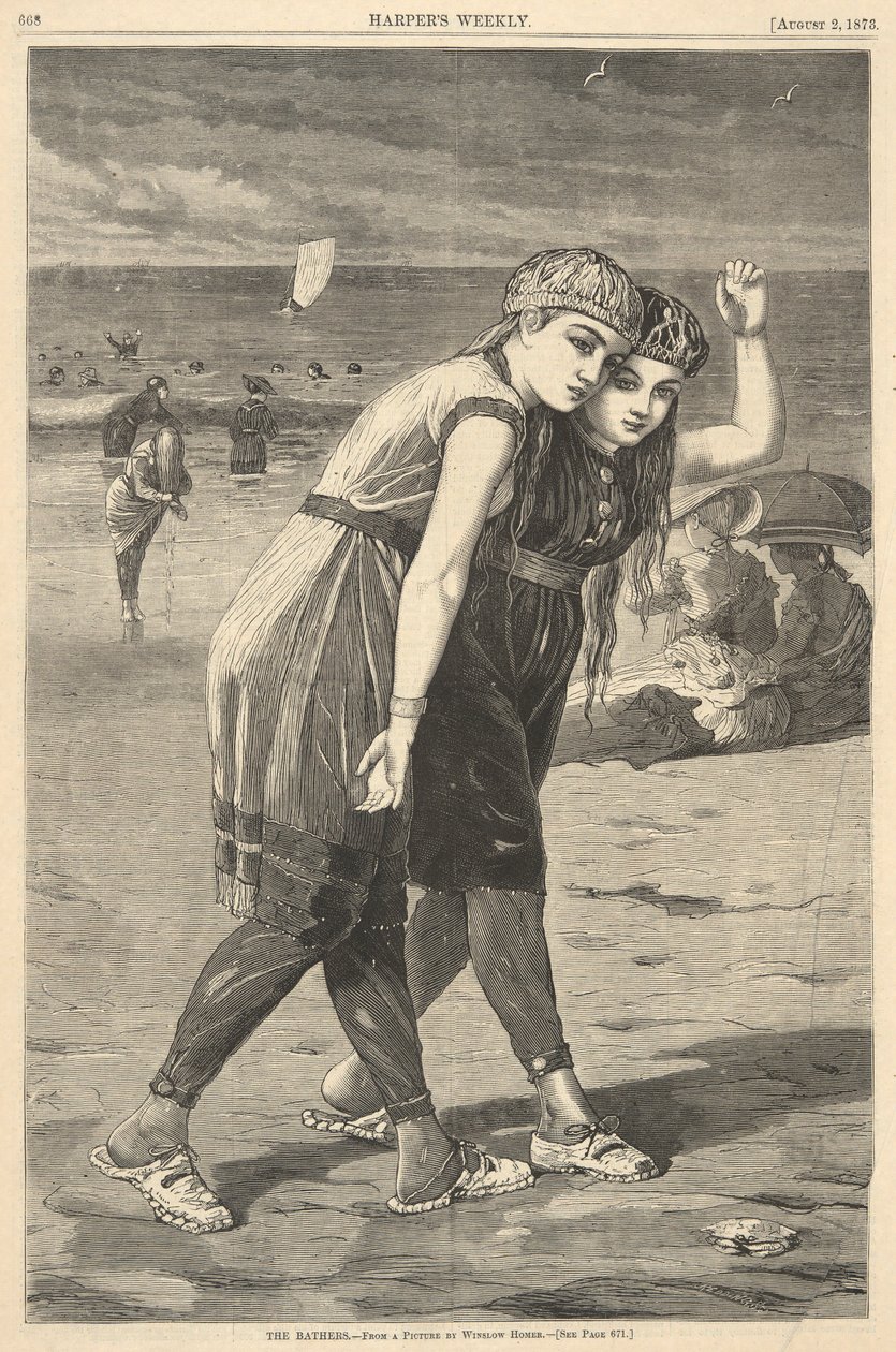 Kąpiący się, z Harper autorstwa Winslow Homer