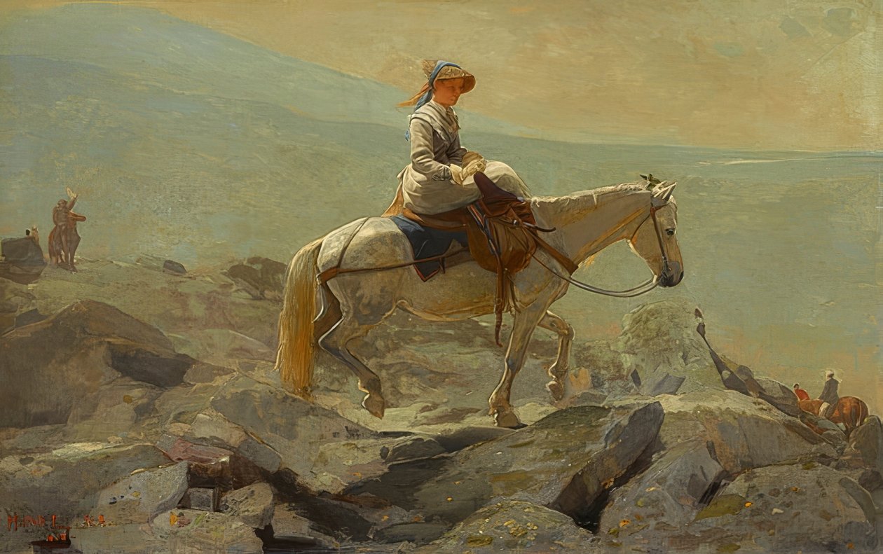Ścieżka Ogłowie, Białe Góry. 1868 autorstwa Winslow Homer