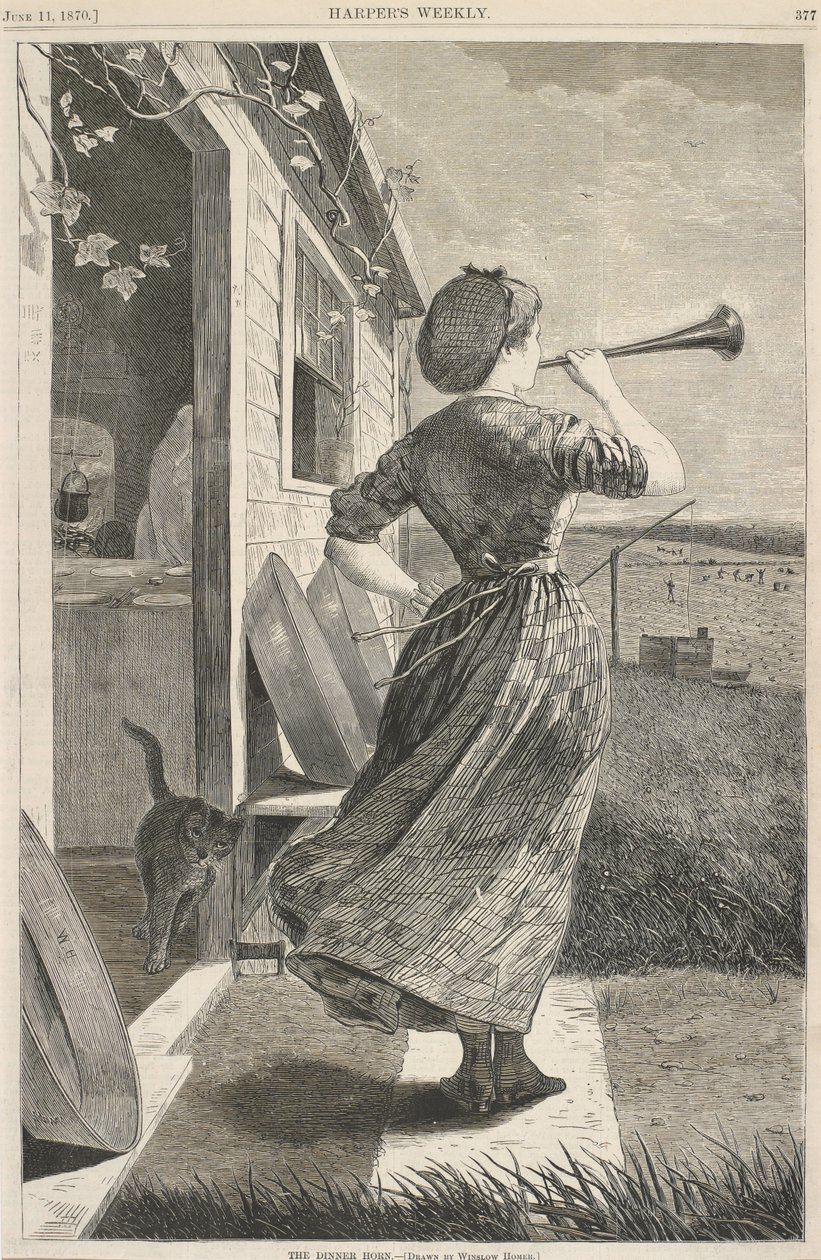Róg obiadowy, 11 czerwca autorstwa Winslow Homer