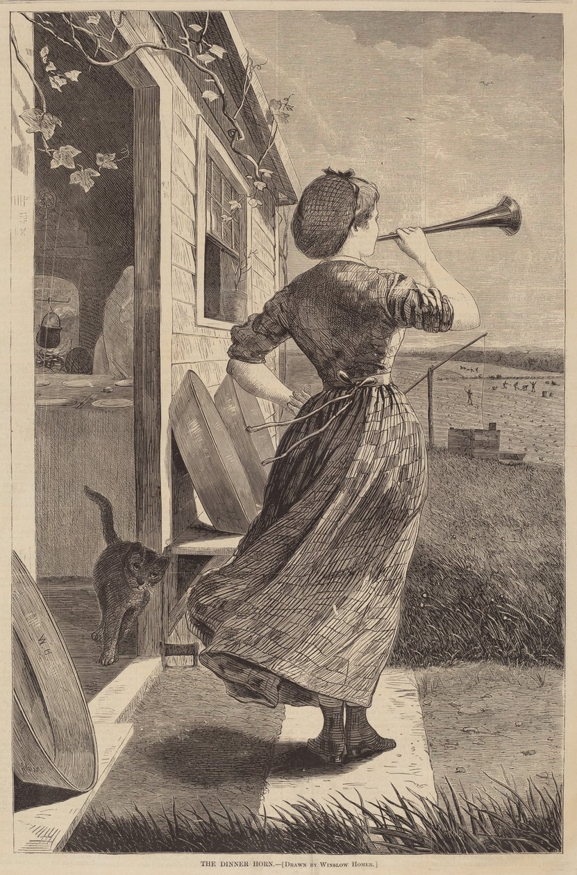 Róg obiadowy, opublikowany w 1870 r. autorstwa Winslow Homer