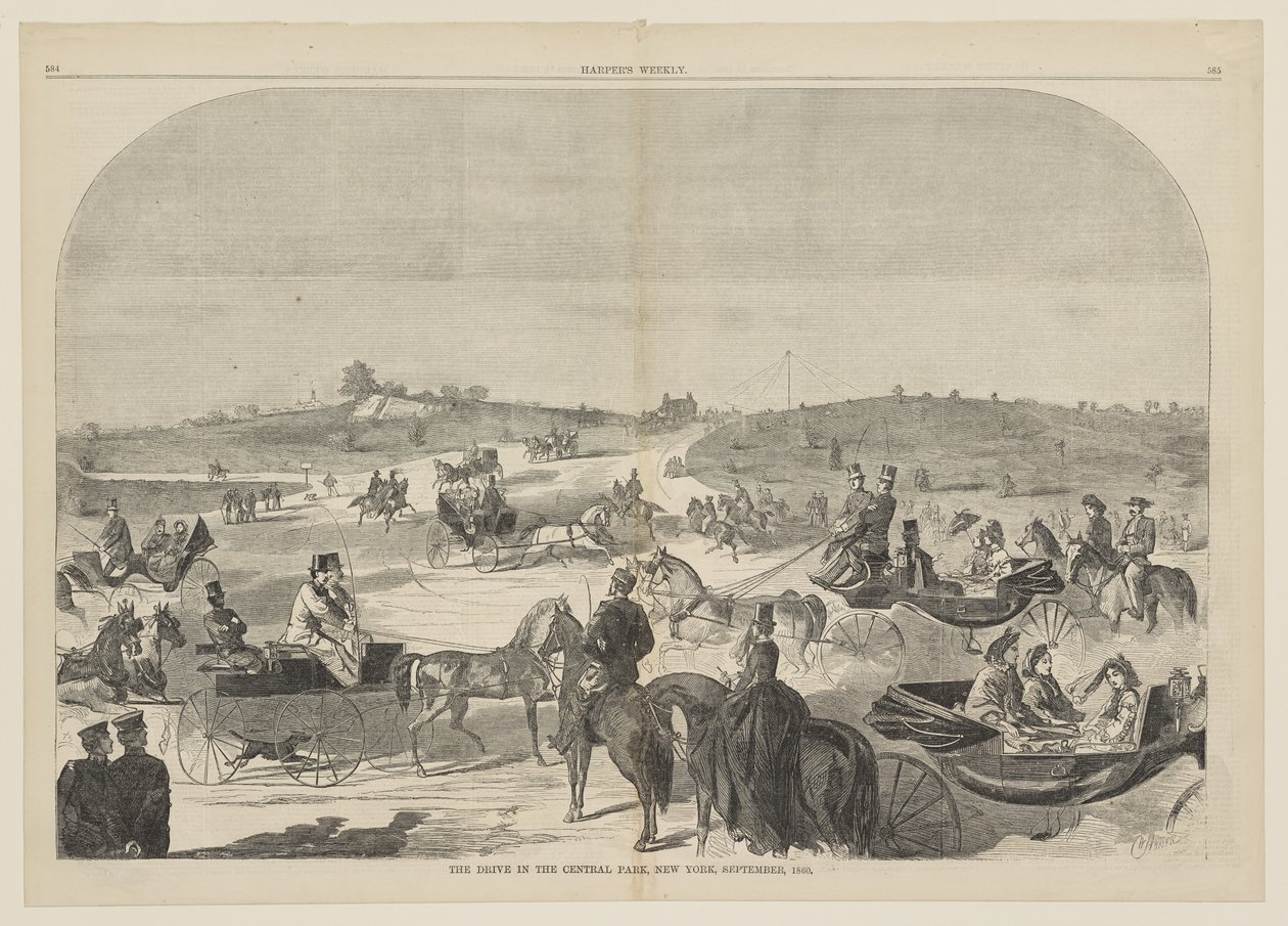 Dysk w Central Parku, Nowy Jork, wrzesień autorstwa Winslow Homer