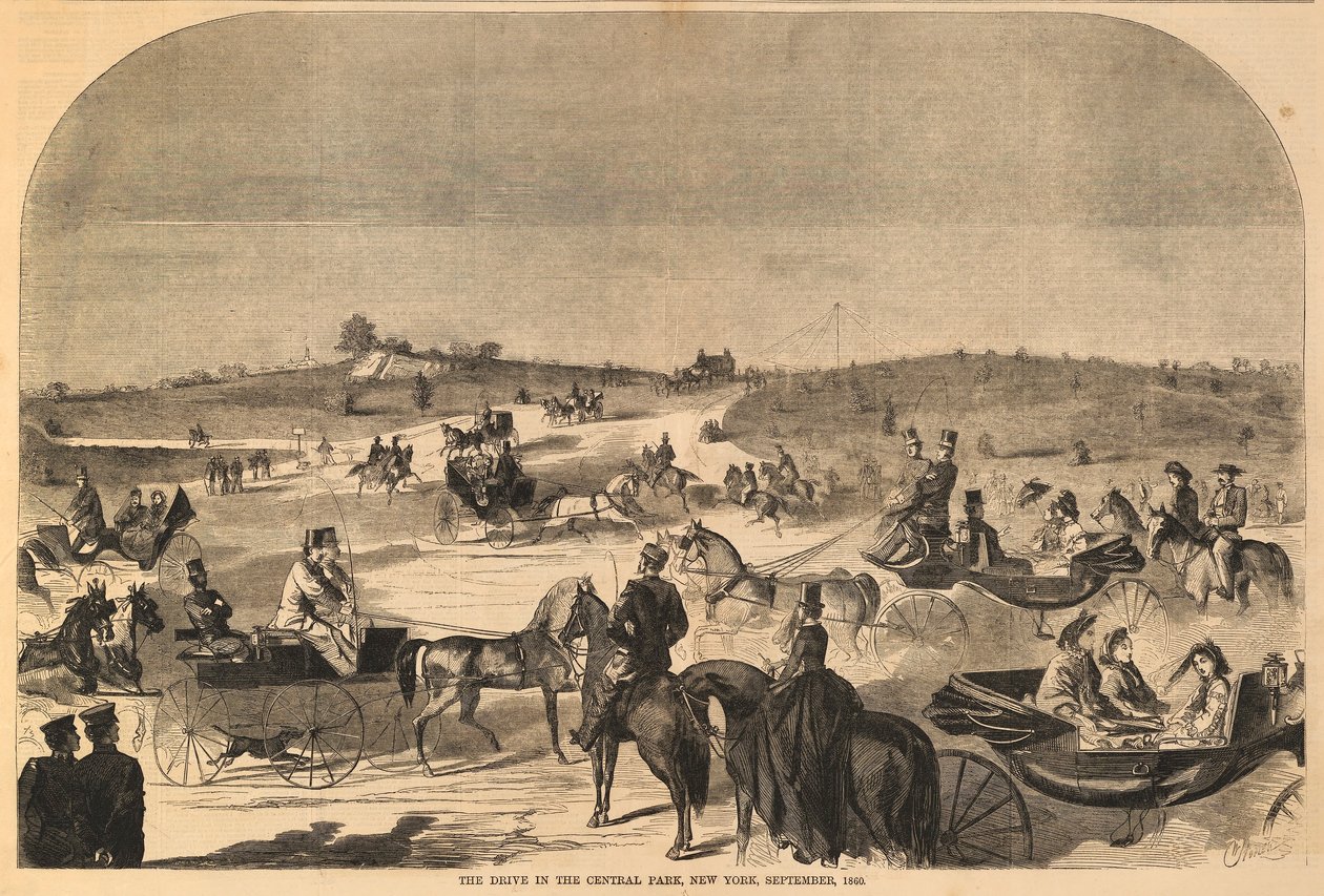 The Drive in the Central Park, Nowy Jork, wrzesień 1860 r., z Harper