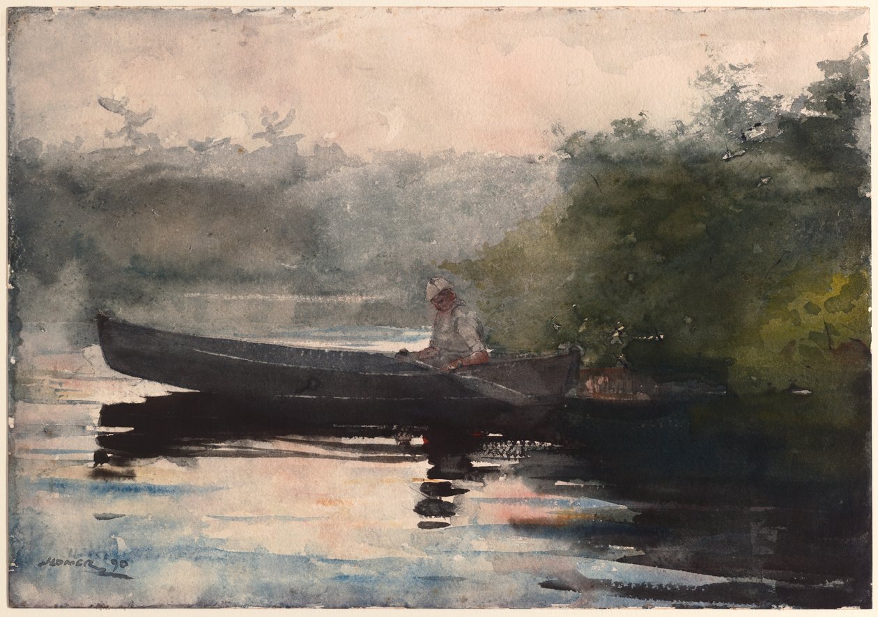 Koniec dnia, Adirondacks autorstwa Winslow Homer