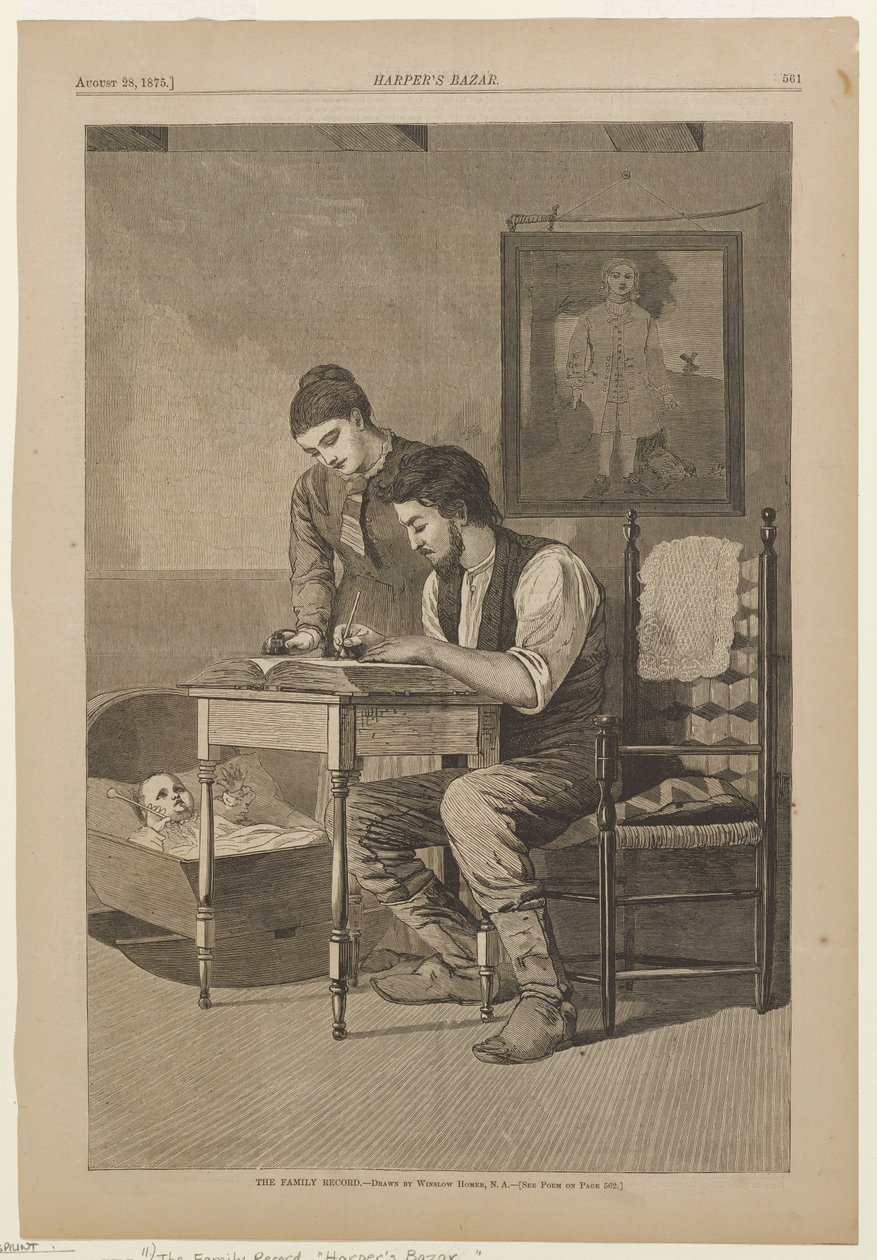 Rejestr rodzinny autorstwa Winslow Homer