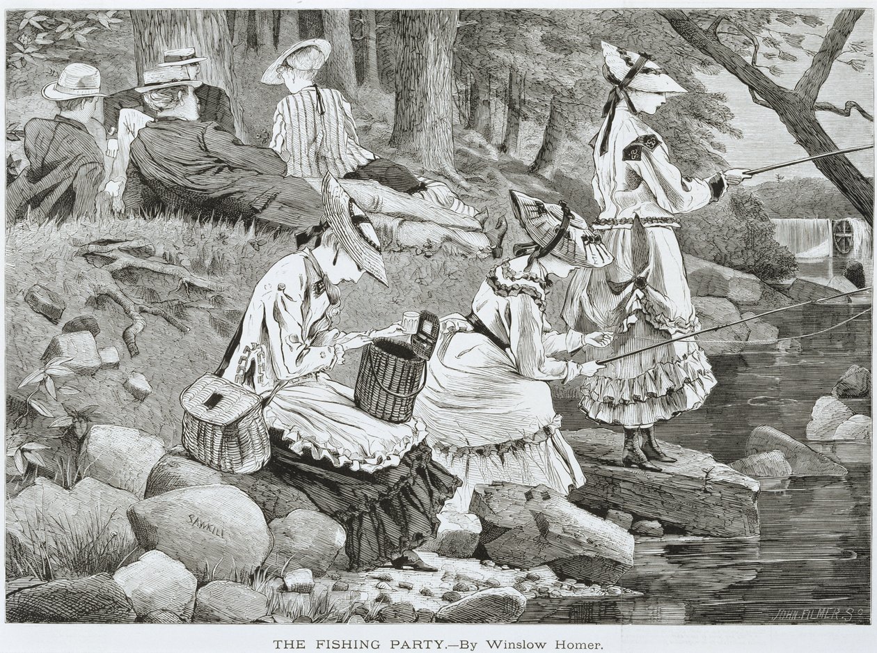 „Wędkarska impreza…” autorstwa Winslow Homer