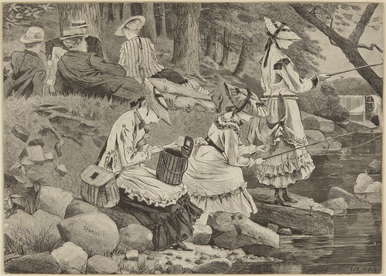 Towarzystwo wędkarskie autorstwa Winslow Homer