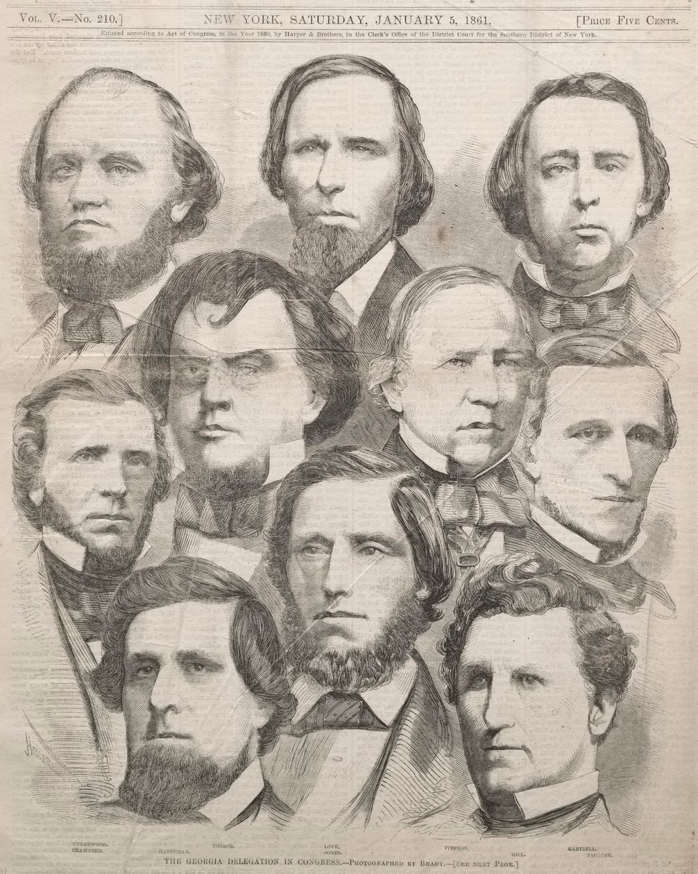 Delegacja Gruzji w Kongresie, 1861. autorstwa Winslow Homer