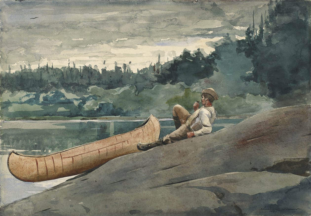 Хөтөч, 1895 (усан будгаар, нэхмэл цаасан дээр бал чулуугаар хийсэн зарим доогуур зурсан) поли autorstwa Winslow Homer