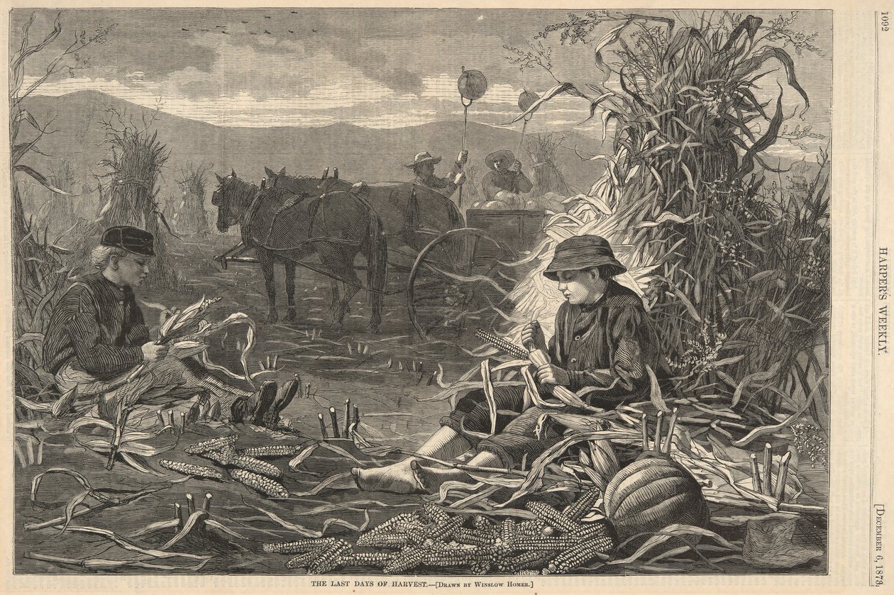 Ostatnie dni żniwa, od Harper autorstwa Winslow Homer