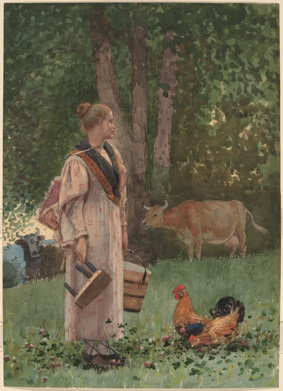 Mleczna pokojówka, 1878. autorstwa Winslow Homer