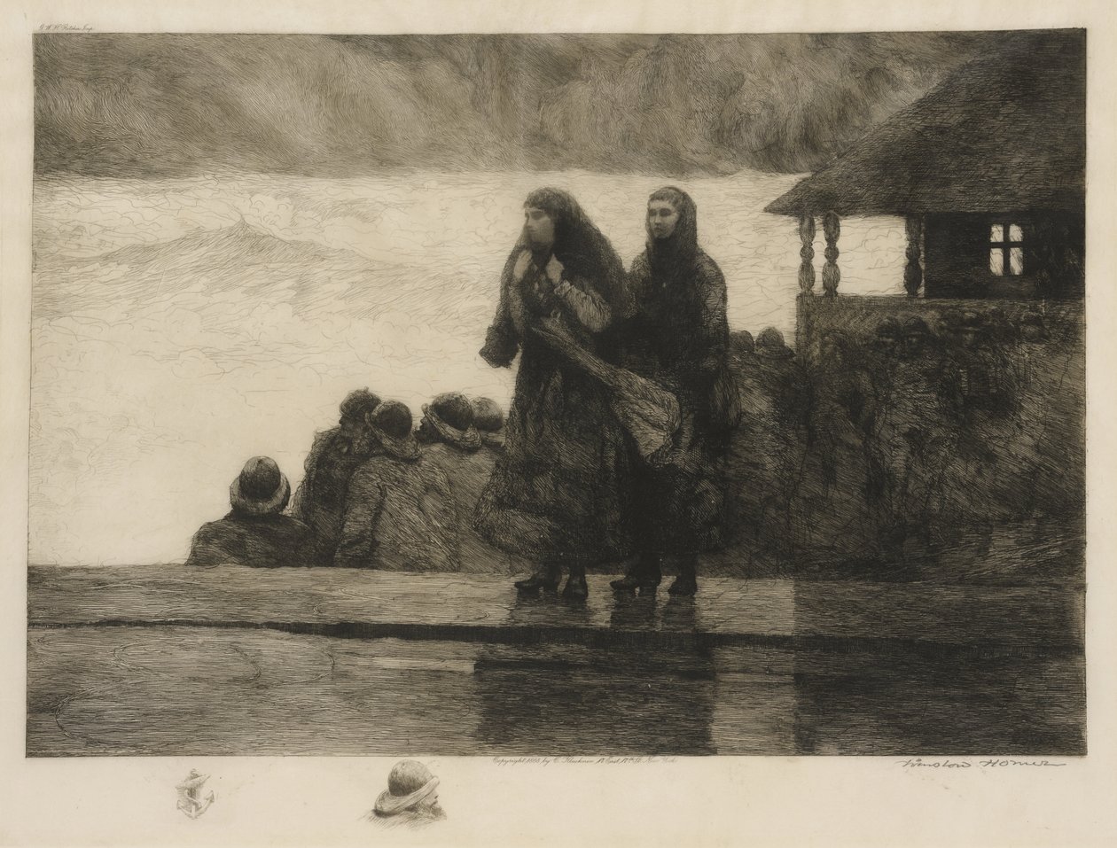 Niebezpieczeństwa morza, 1888 autorstwa Winslow Homer