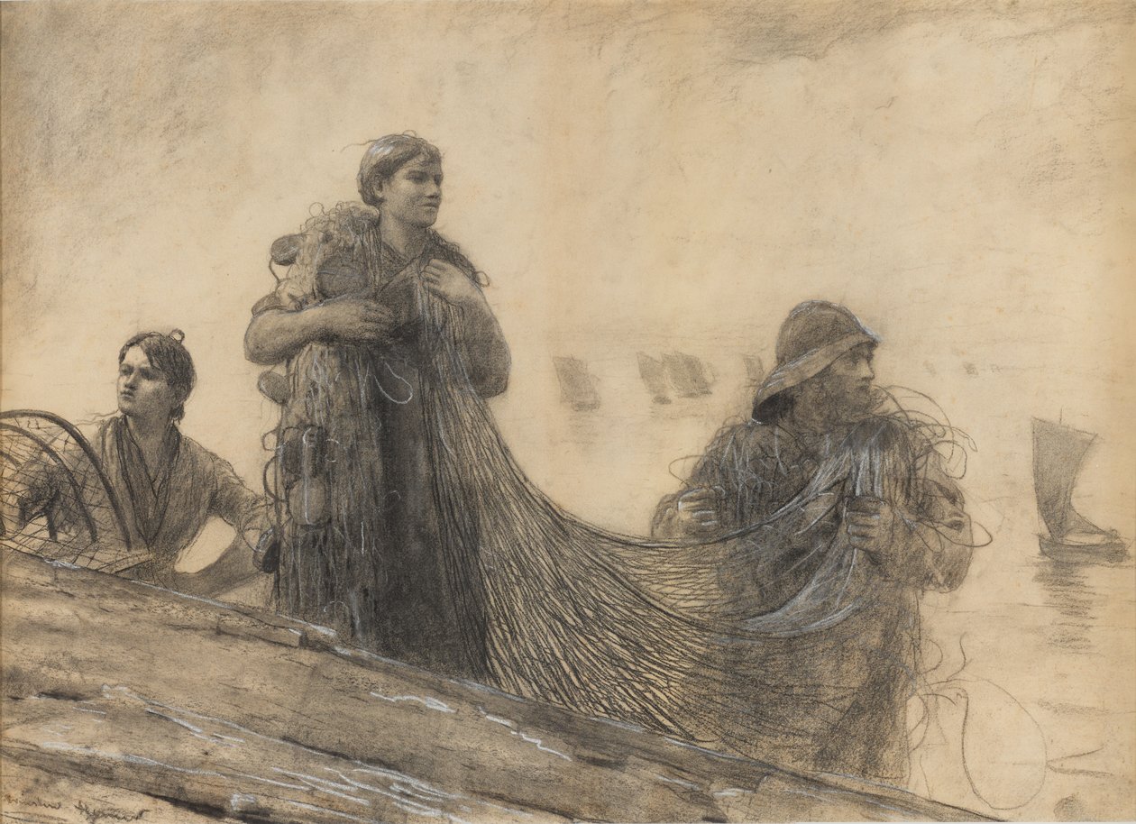 Sieć na łososia autorstwa Winslow Homer