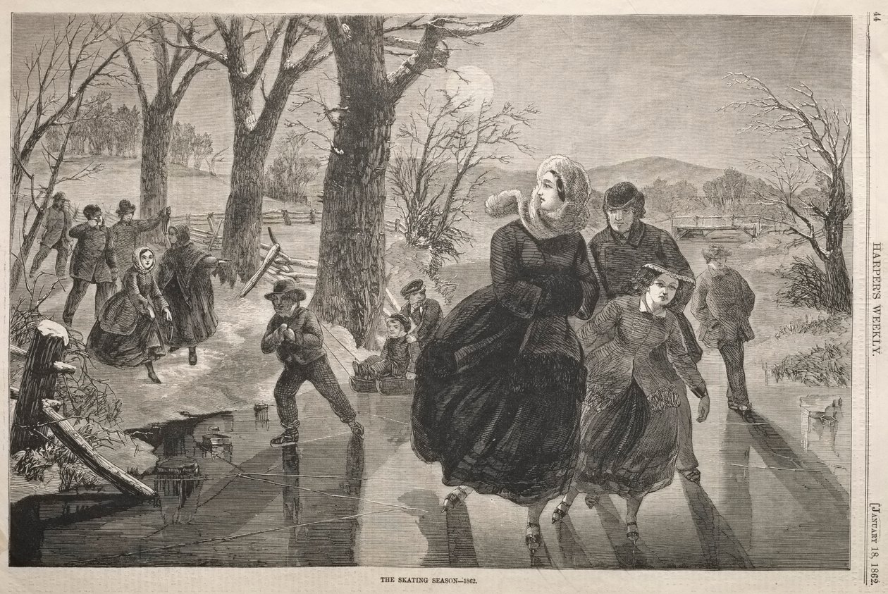 Sezon łyżwiarski - 1862, 1862. autorstwa Winslow Homer