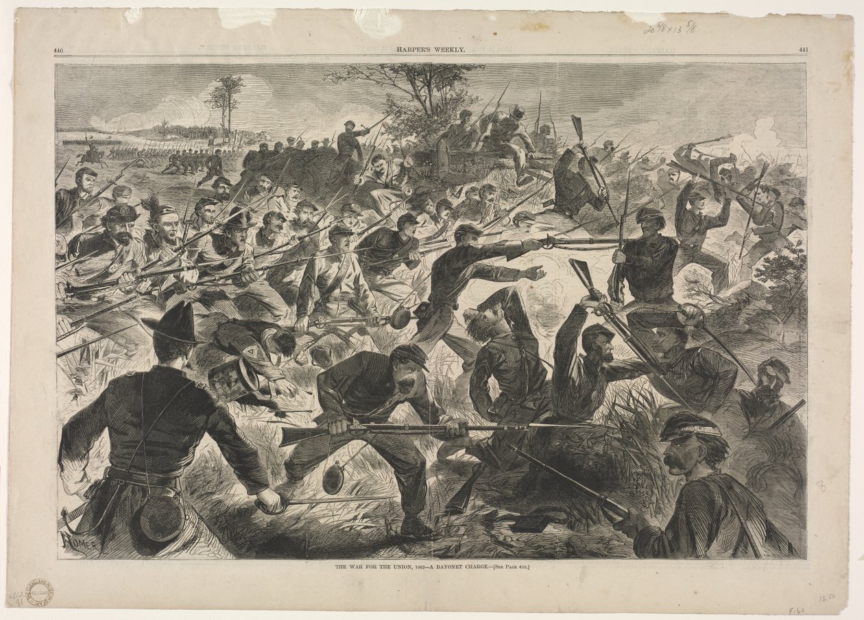 Wojna o Unię, 1862 - Atak bagnetowy autorstwa Winslow Homer