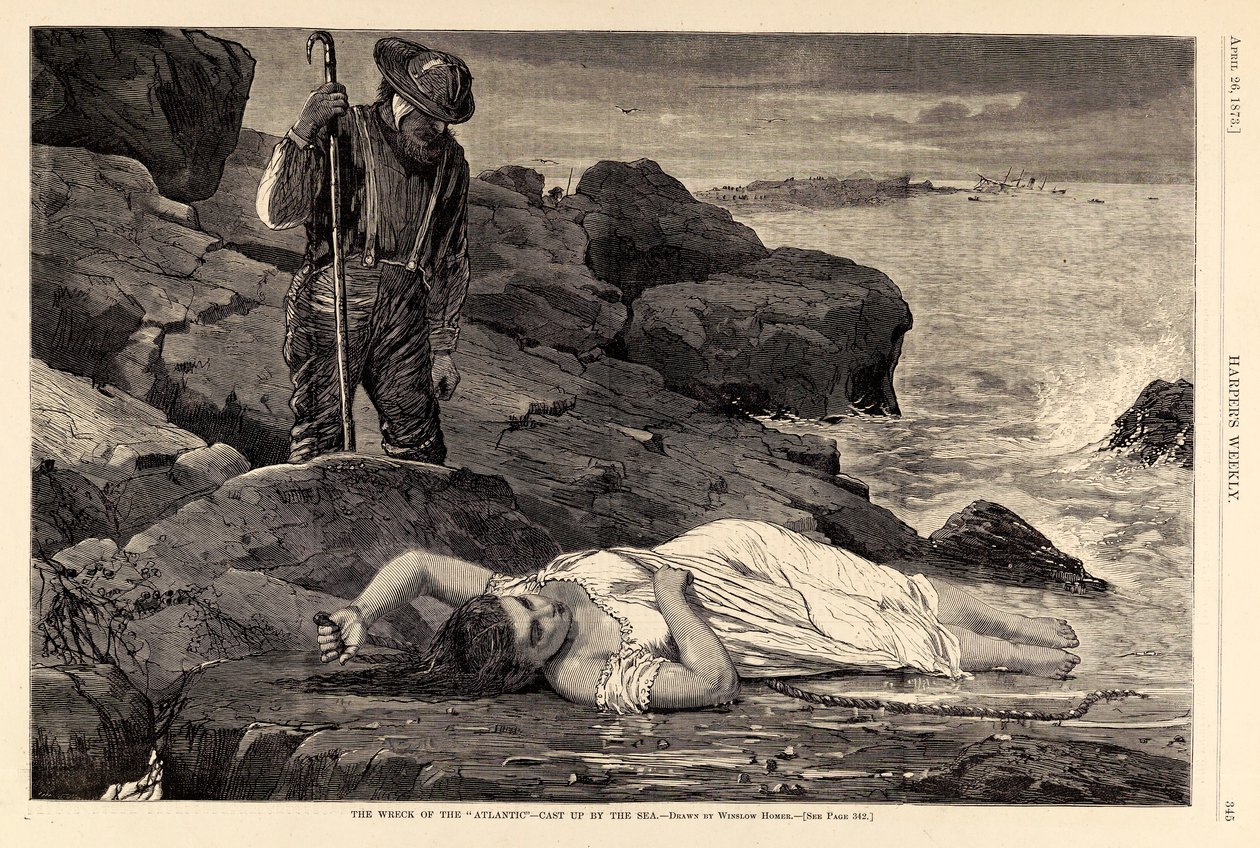 Wrak na "Atlantyku" - wyrzucony przez morze, z Harper