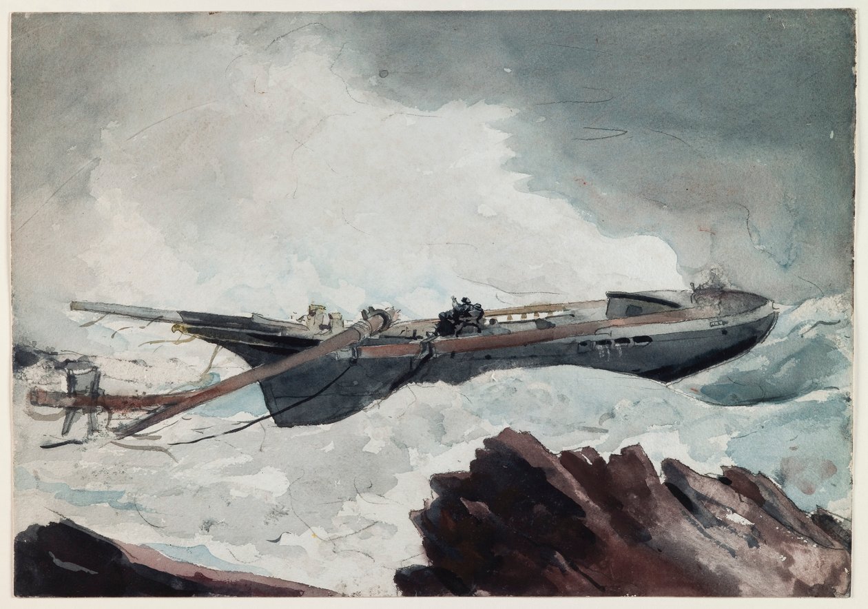 Rozbity szkuner autorstwa Winslow Homer
