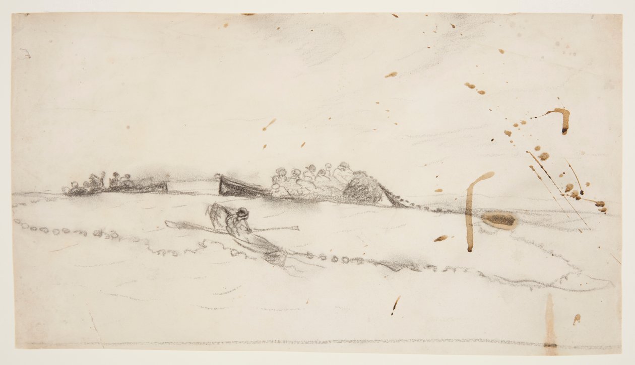 Trzy łodzie z rybakami zarzucającymi sieć autorstwa Winslow Homer