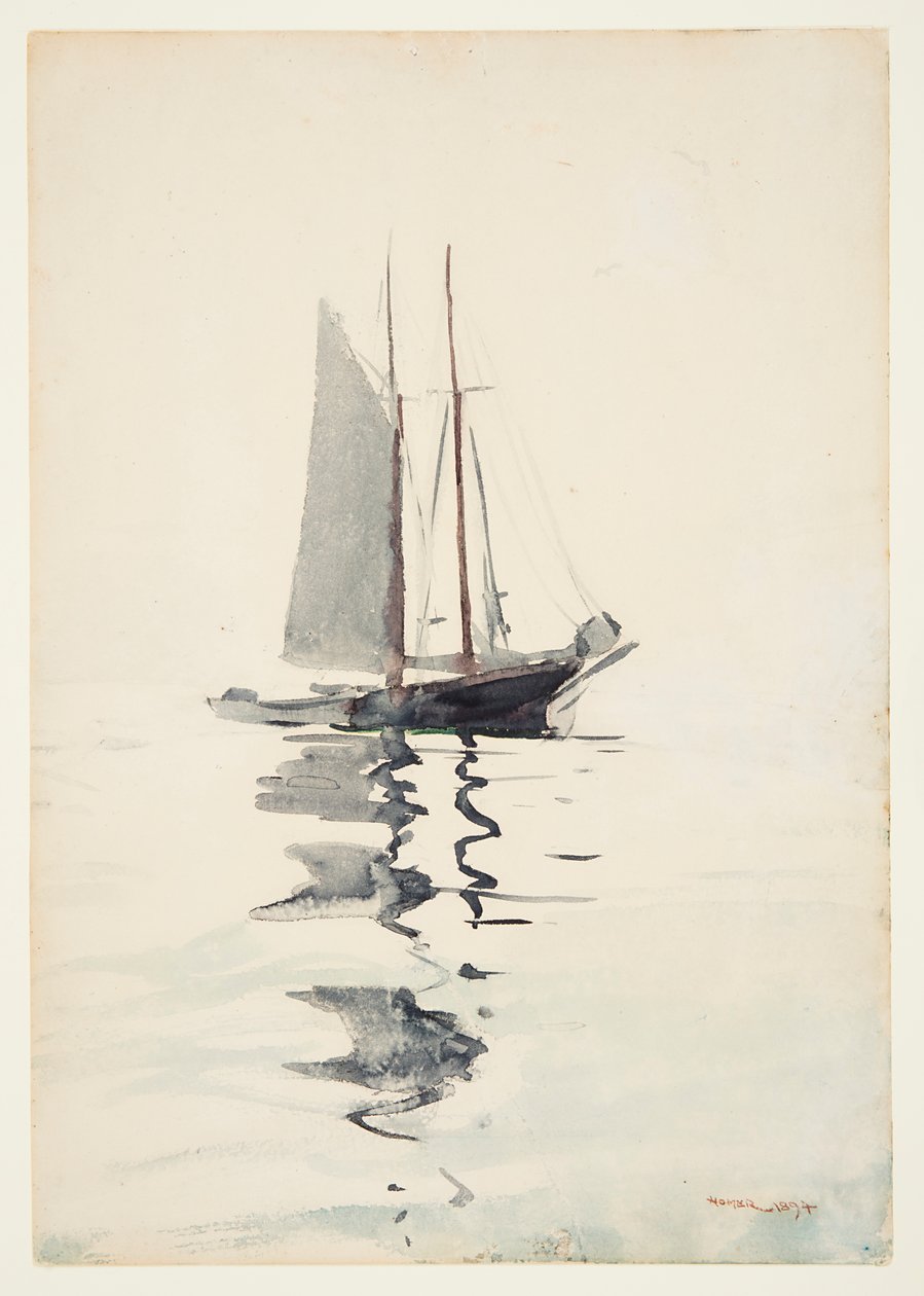 Dwumasztowy szkuner z Dory autorstwa Winslow Homer